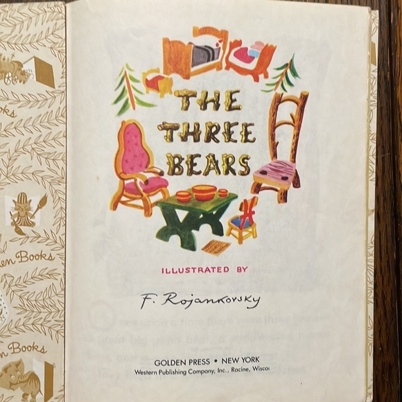 The Three Bears vintage children’s book. Little Golden Book, 1981 - Picture 2 of 8